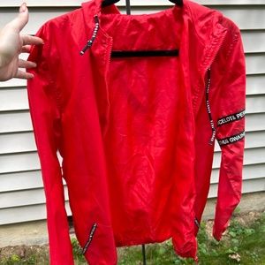 Red Windbreaker
